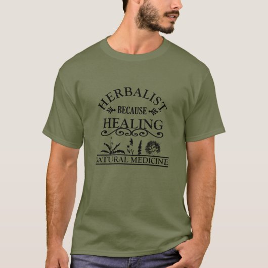 本草類自然医学の種類のハーブ Tシャツ (正面)
