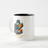 本虫の世界では本のドラゴンTシャツになる。 ツートーンマグカップ (正面左)