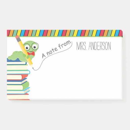 本虫の先生からのメモ ポストイット (正面)