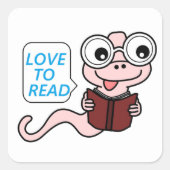 本虫読好き スクエアシール (正面)