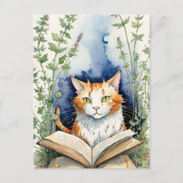 本読のオレンジ猫 ポストカード