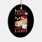 本読の今日は読者の明日はリーダー セラミックオーナメント (右)