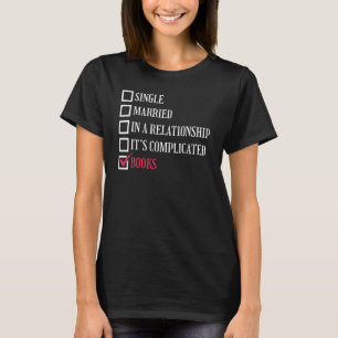 本読の独身の結婚した人間関係 Tシャツ