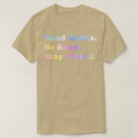 本読は親切なステイ風変わり絞り染め本好き Tシャツ (デザイン正面)