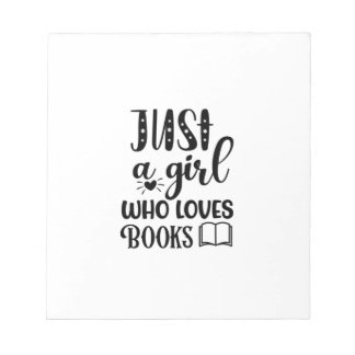 本読を愛する女の子だけの芸術 ノートパッド