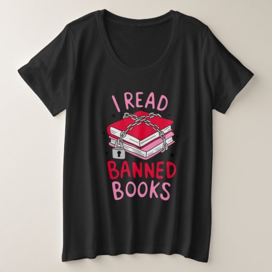 本読を禁じた プラスサイズTシャツ (デザイン正面)