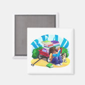 本読ワゴンアート マグネット (正面/裏面)