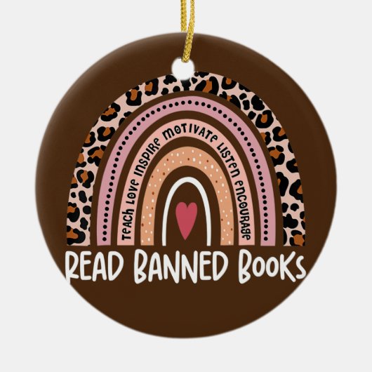 本読好きのための禁制書籍ヒョウ虹 セラミックオーナメント (正面)