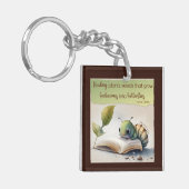 本読虫が蝶に変わる キーホルダー (正面左)