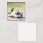 本読虫が蝶に変わる ノートカード (正面/裏面)