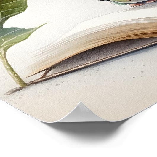 本読虫が蝶に変わる ポスター (角)