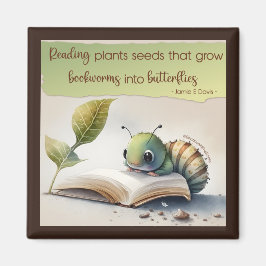 本読虫が蝶に変わる マグネット