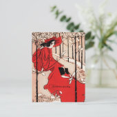 本読虫ヴィンテージレトロクラシカル ポストカード (スタンド正面)