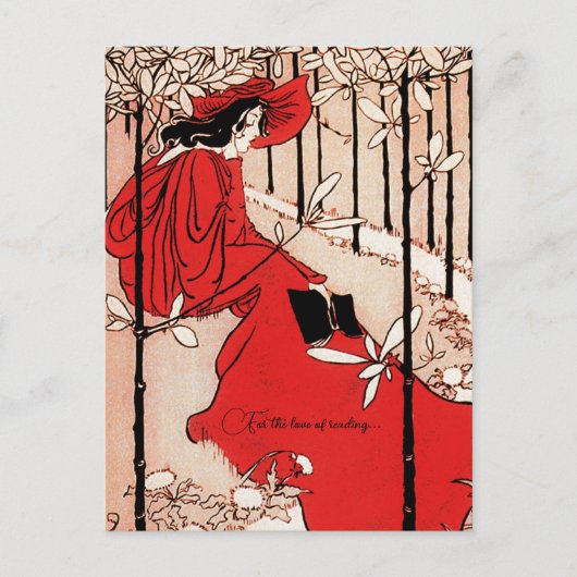 本読虫ヴィンテージレトロクラシカル ポストカード (正面)
