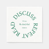 本読部を繰り返し話し合う スタンダードカクテルナプキン (正面)