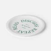 本読部を繰り返し話し合う ペーパープレート (アングル)