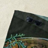 本読、コーヒーを飲む ビーチタオル (インサイチュ)