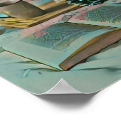 本読、コーヒーを飲む ポスター (角)