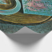 本読、コーヒーを飲む ラッピングペーパー (角)