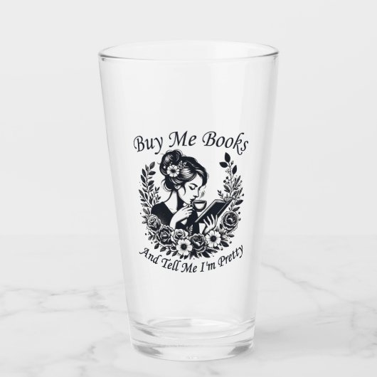 本買を書いて言えかわいらし タンブラーグラス (正面)