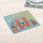 本買日コースターセット スクエアペーパーコースター (アングル)