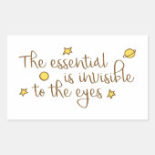 本質目に見えず 長方形シール (正面)