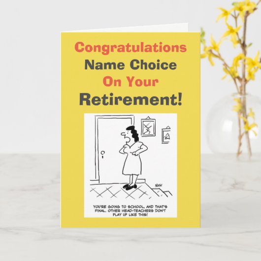 本部先生退職 カード (黄色い花)