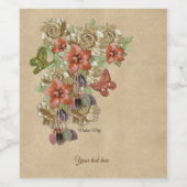 本革とスエードアート ワインラベル (シングルラベル)