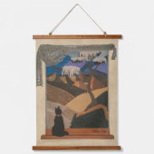 本革とスエードアート 吊り下げ型タペストリー (正面)