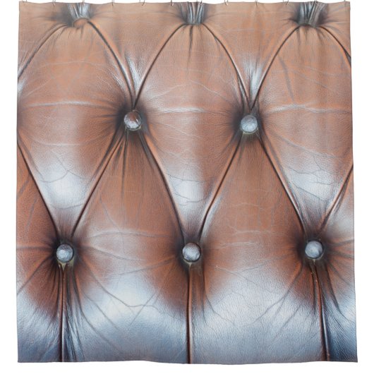 本革張り裏地、ラグジュアリーdec シャワーカーテン (正面)