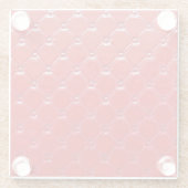 本革張り：多目的デコール ガラスコースター (裏面)