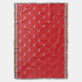 本革張り：多目的デコール スローブランケット (正面縦)