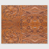 本革 西部劇スタイル ナチュラル カウボーイ ラッピングペーパー (フラット)