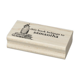 本頭が切れるを持つフクロウ ラバースタンプ