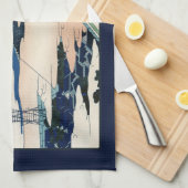 本願寺富士山木版画の日本の絶景 キッチンタオル (四つ折り)