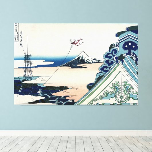 本願寺富士山木版画の日本の絶景 キャンバスプリント (インサイチュ (ウッドフロア))