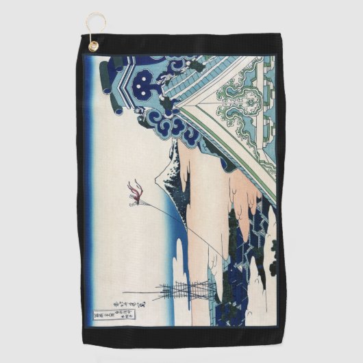 本願寺富士山木版画の日本の絶景 ゴルフタオル (正面)