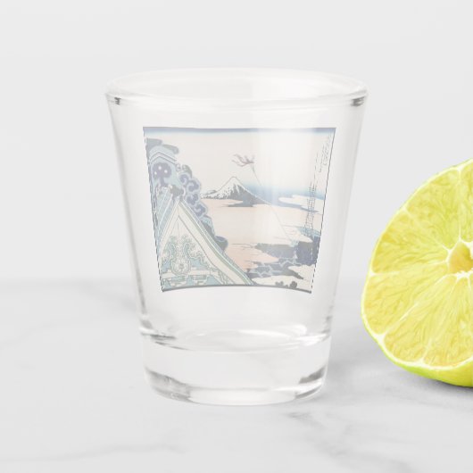 本願寺富士山木版画の日本の絶景 ショットグラス (裏面)