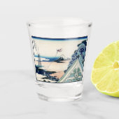 本願寺富士山木版画の日本の絶景 ショットグラス (正面)