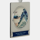 本願寺富士山木版画の日本の絶景 シルバープレートバナーオーナメント (右)