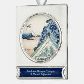 本願寺富士山木版画の日本の絶景 シルバープレートバナーオーナメント (左)