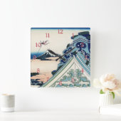 本願寺富士山木版画の日本の絶景 スクエア壁時計 (ホーム)