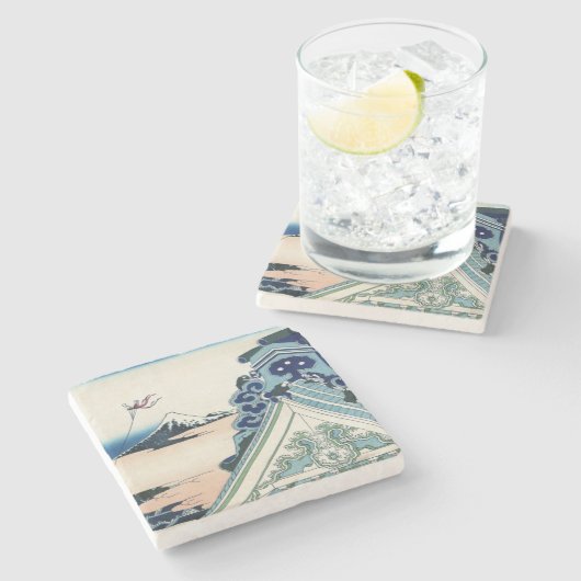 本願寺富士山木版画の日本の絶景 ストーンコースター (横)
