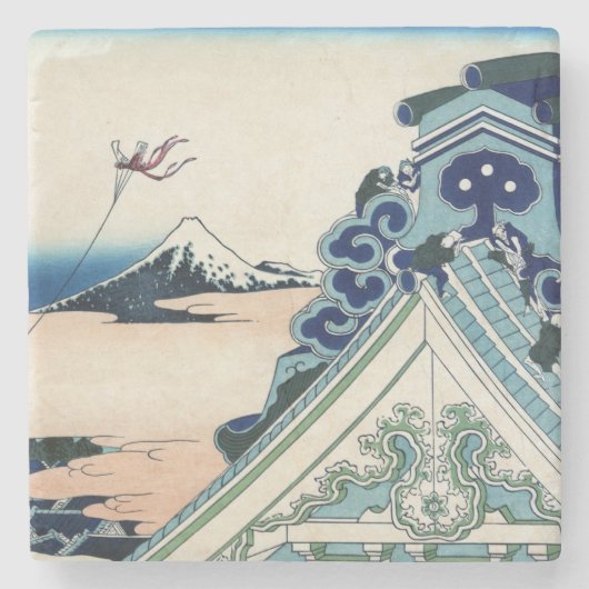 本願寺富士山木版画の日本の絶景 ストーンコースター (正面)