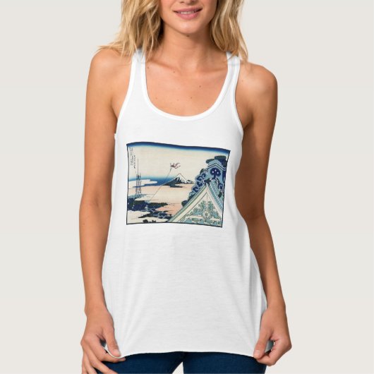 本願寺富士山木版画の日本の絶景 タンクトップ (正面)