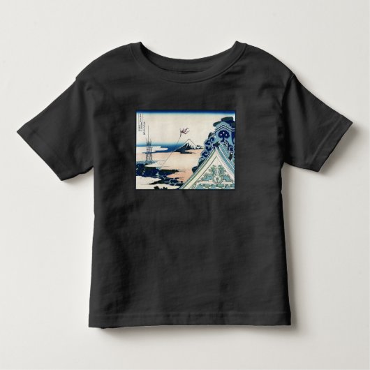 本願寺富士山木版画の日本の絶景 トドラーTシャツ (正面)