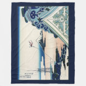 本願寺富士山木版画の日本の絶景 フリースブランケット (正面)