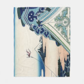 本願寺富士山木版画の日本の絶景 フリースブランケット (正面)