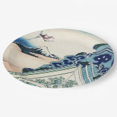 本願寺富士山木版画の日本の絶景 ペーパープレート (アングル)