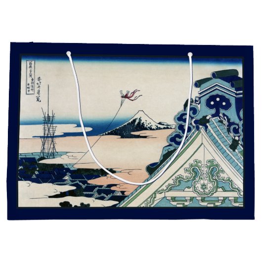 本願寺富士山木版画の日本の絶景 ラージペーパーバッグ (裏面)